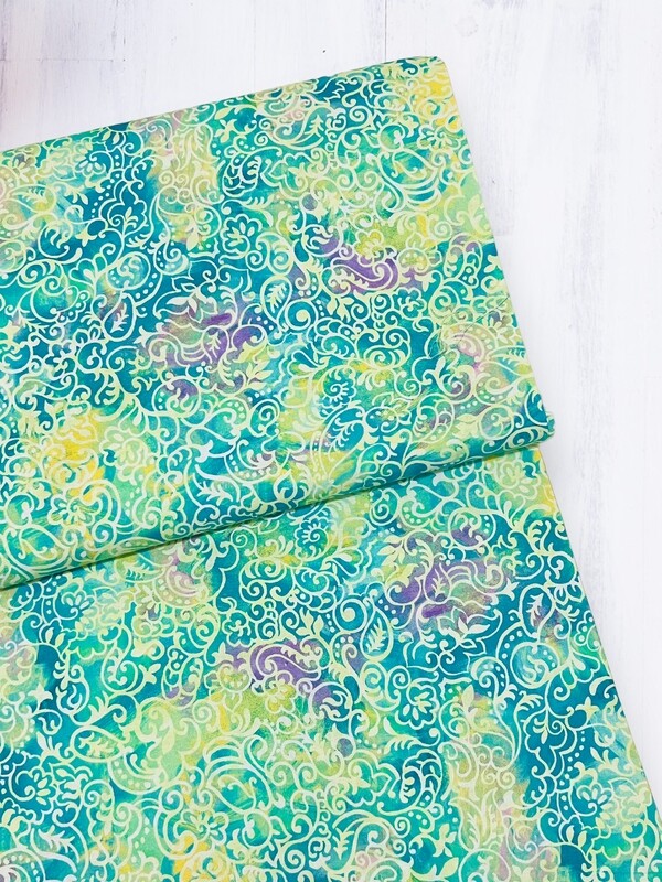 Paisley Scrolls, Cool | Quilting Cotton | 112cm wide