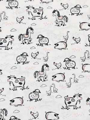 Nursery Farm Animals | Quilting Cotton | 112cm wide