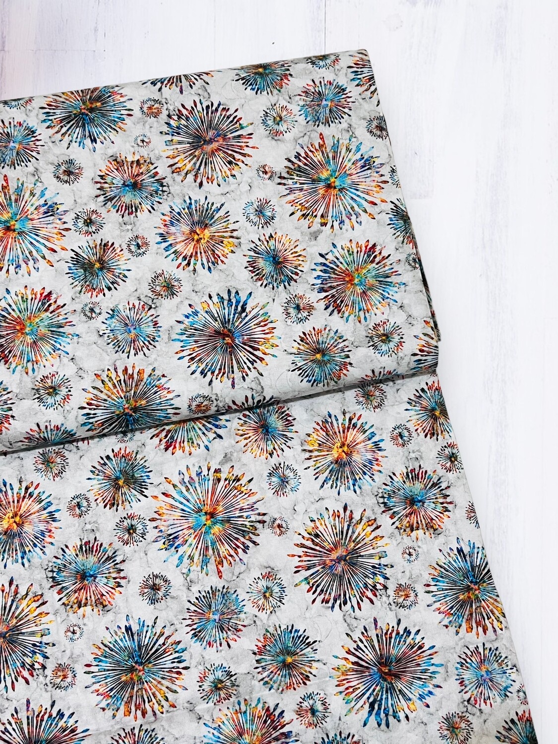 Fireworks, White | Quilting Cotton | 112cm wide