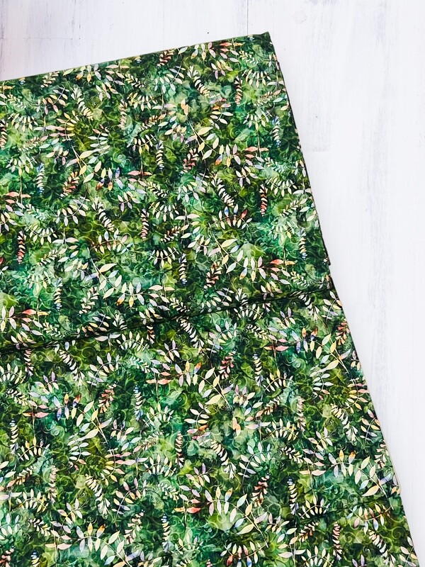 Tie-Dye Leaves, Greens | Quilting Cotton | 112cm wide