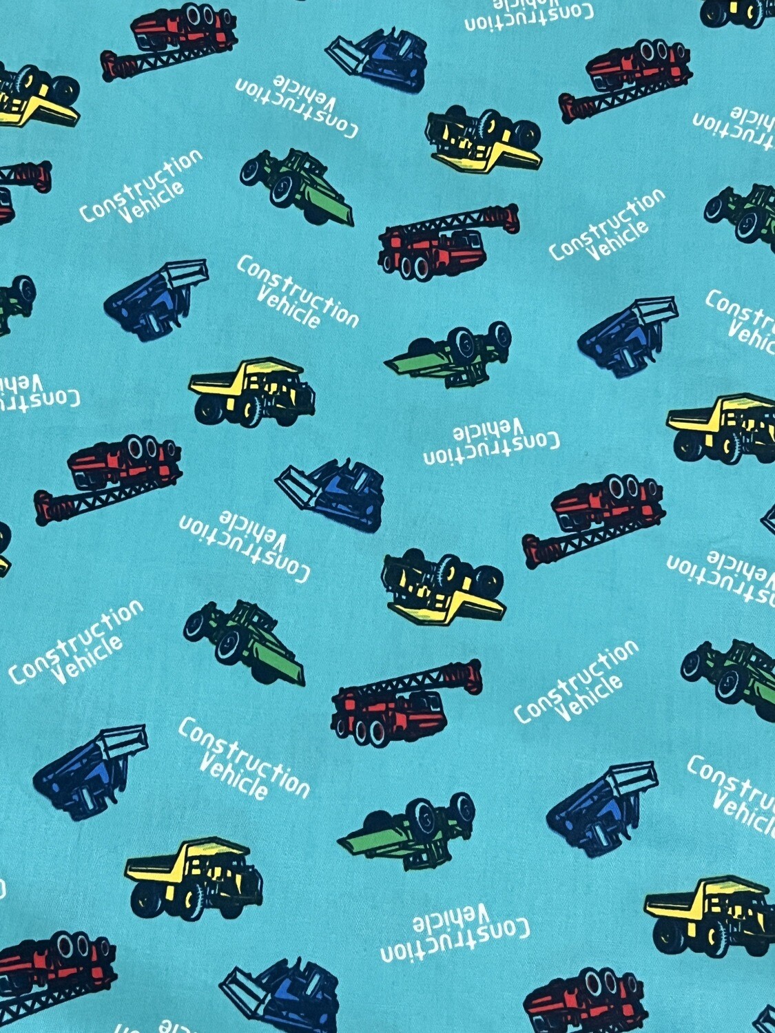Construction Vehicles Toss | Cotton Poplin | 112cm Wide