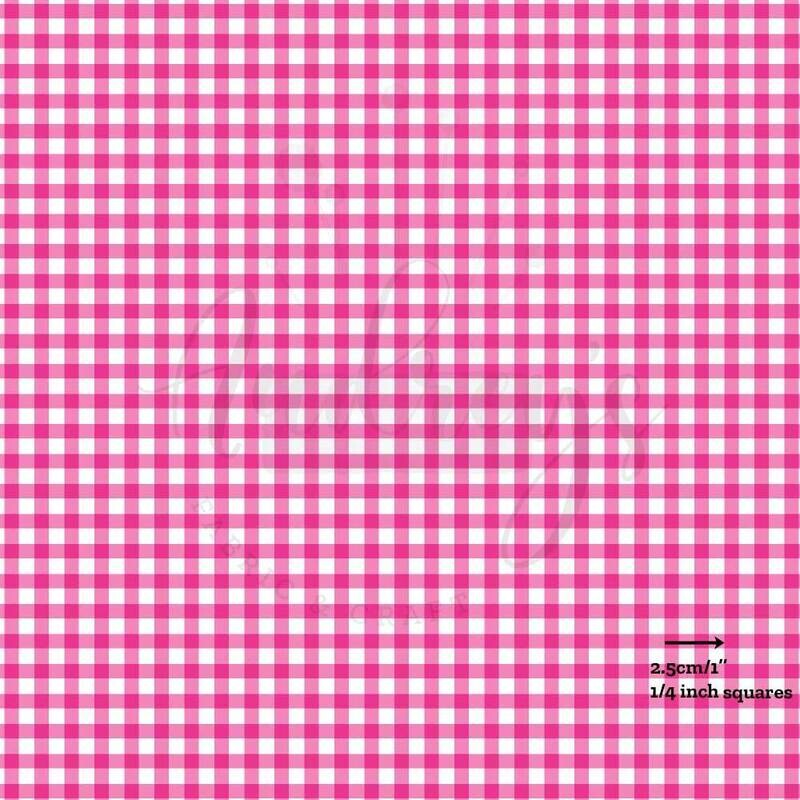 Hot Pink, 1/4inch Gingham | PRE-ORDER | Choose Your Own Base