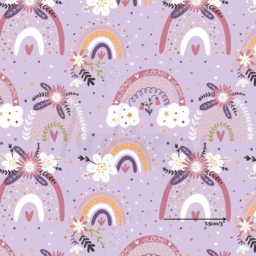 Floral Rainbow | Digital-Print Cotton Woven | 145cm wide