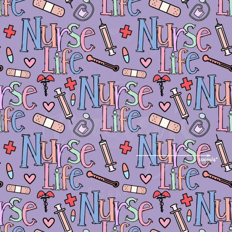 Nurse Life | Digital-Print Cotton Woven | 145cm wide