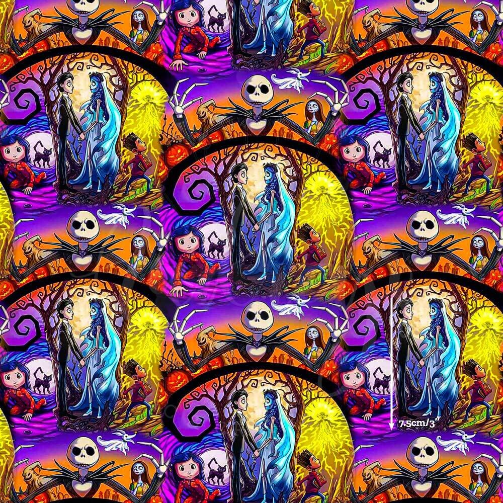 Nightmare Before Christmas | Digital Print Custom Cotton Woven | 145cm wide - 1.2m Piece