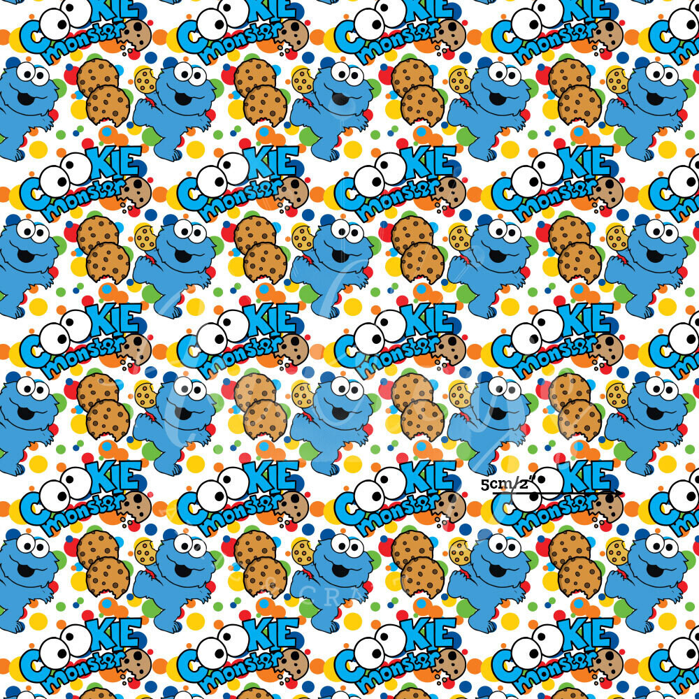 Cookie Monster | Digital-Print Custom PUL Waterproof Fabric | 150cm wide