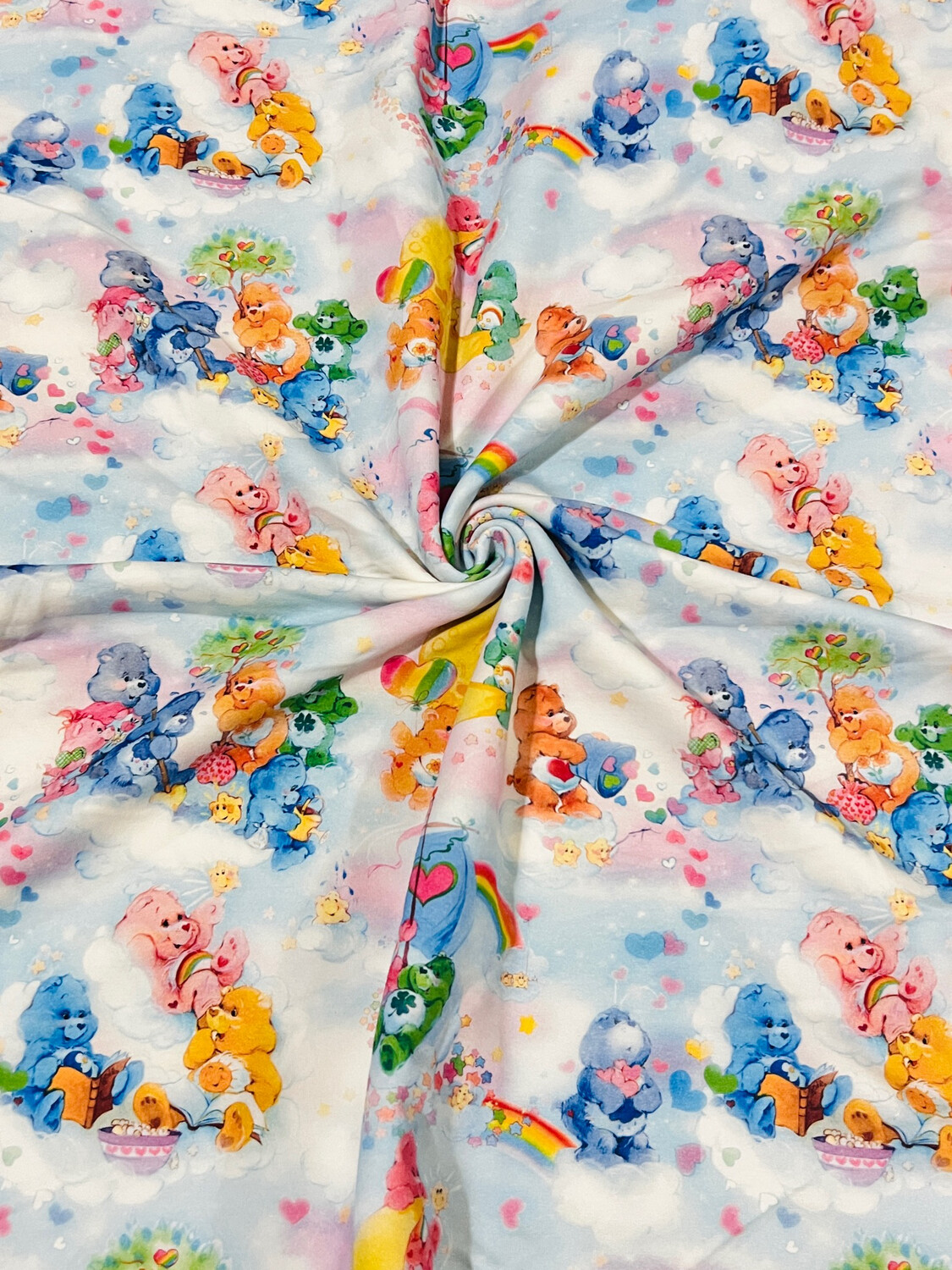 Carebears Pastel | Digital Print Custom Stretch French Terry | 155cm Wide