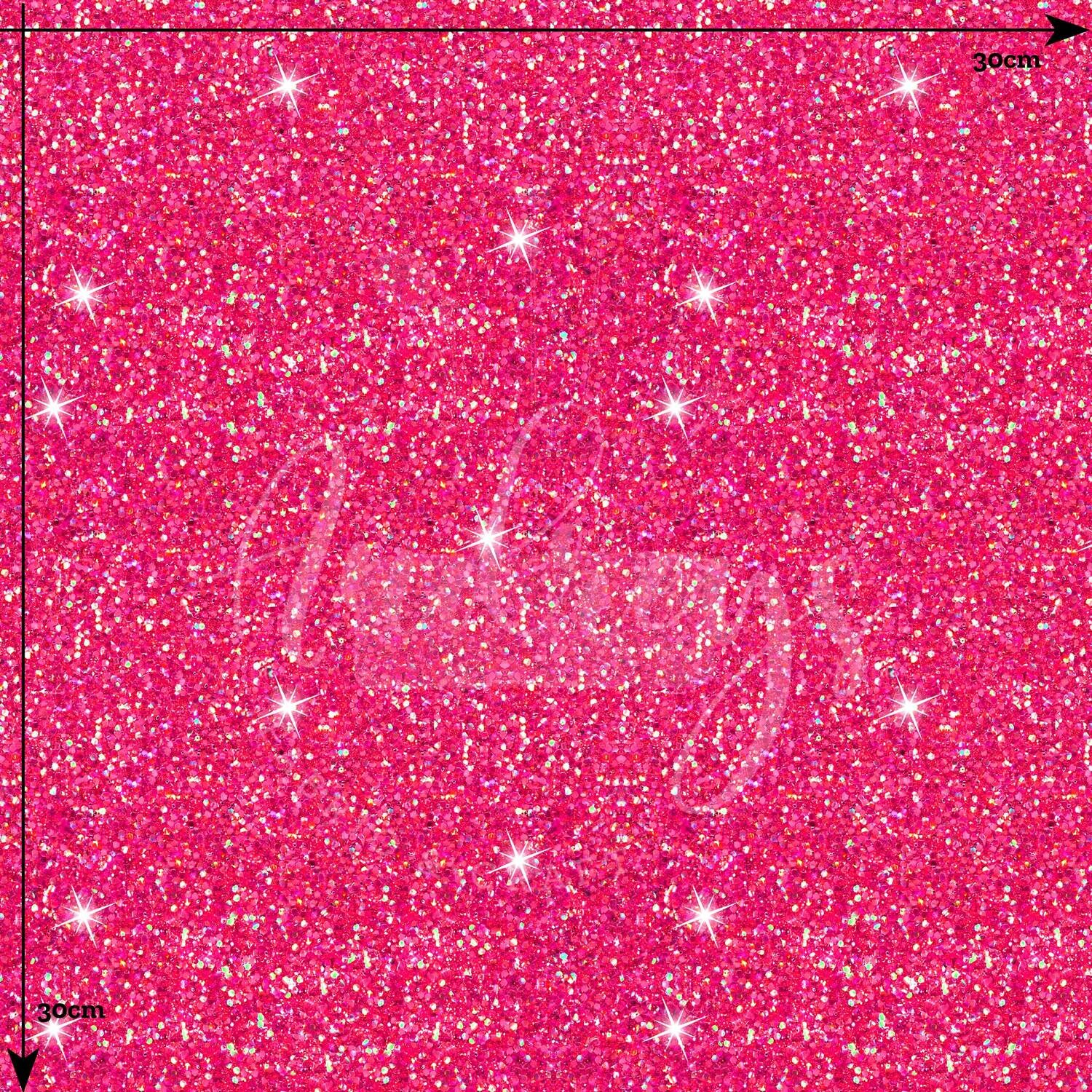 Chunky Hot Pink Glitter | Digital-Print Cotton Lycra 240gsm | 150cm wide - 1.15m Piece