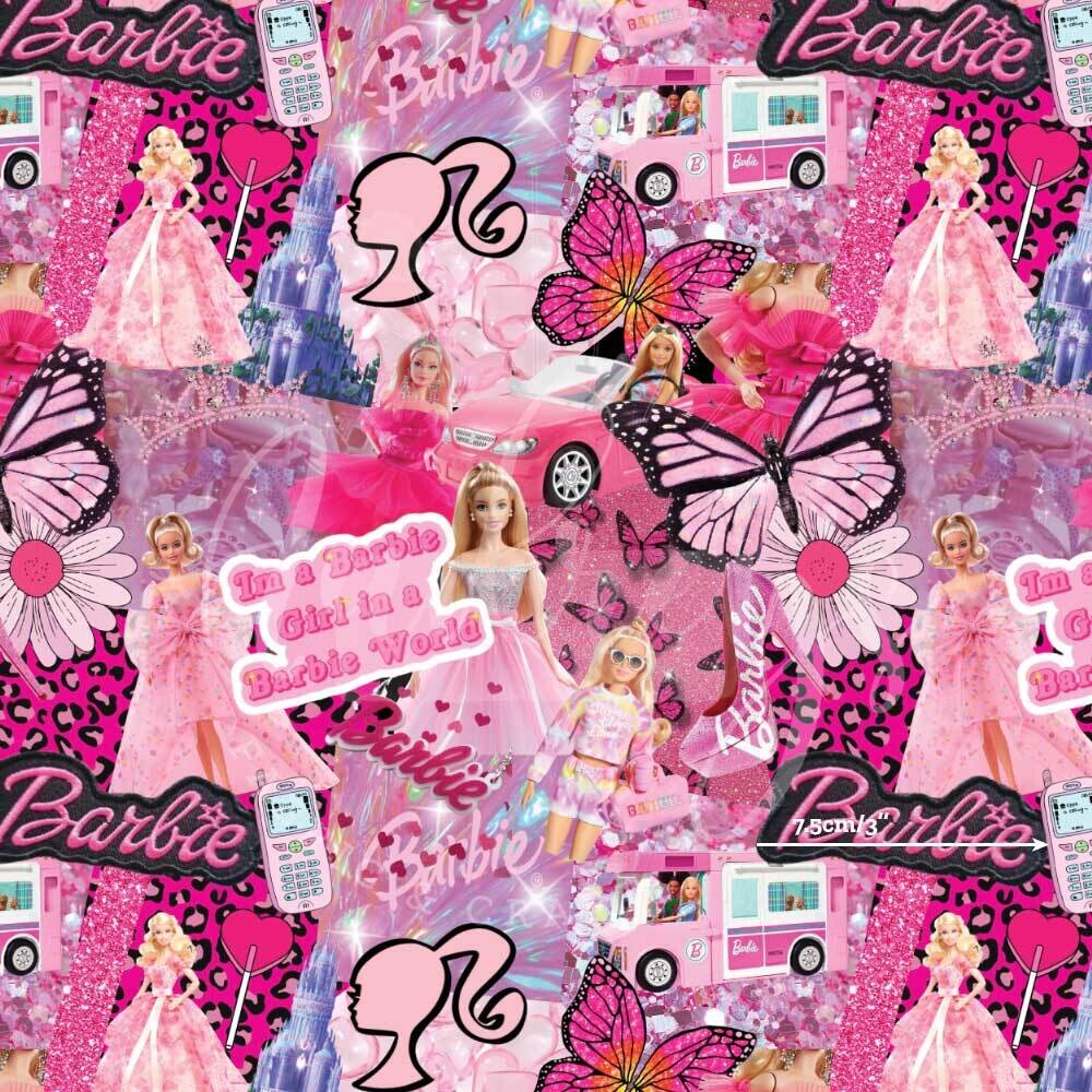 Barbie, Collage | Digital-Print Cotton Lycra 240gsm | 150cm wide