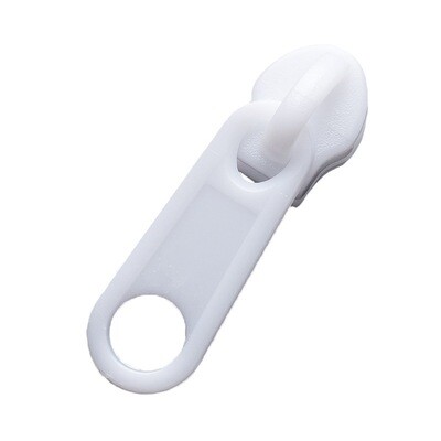 White | Zipper Sliders | Fits #5 Plastic Chunky Zippers