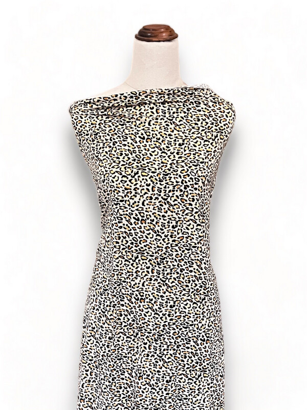 Classic Leopard | Double Brushed Poly Jersey, 180gsm | 180cm Wide