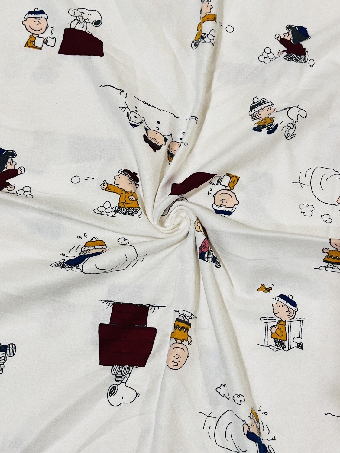 Snoopy &amp; Charlie | Licensed Cotton Flannelette | 140cm wide