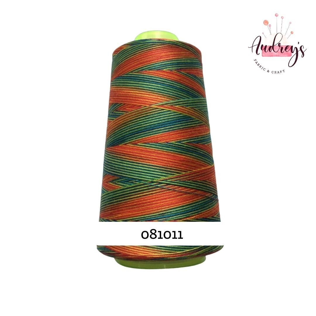 081011 | Rainbow Multicoloured All-Purpose Sewing &amp; Overlocking Thread | 3000y Spool
