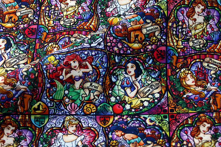 Princesses, Stained Glass | Custom Quilting Cotton | 145cm wide