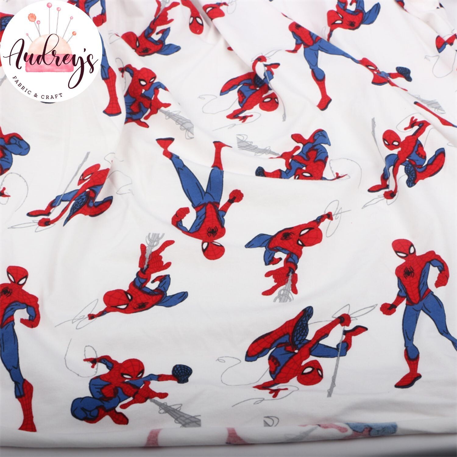 Spider-man | Licensed Cotton Lycra, 190gsm | 180cm Wide