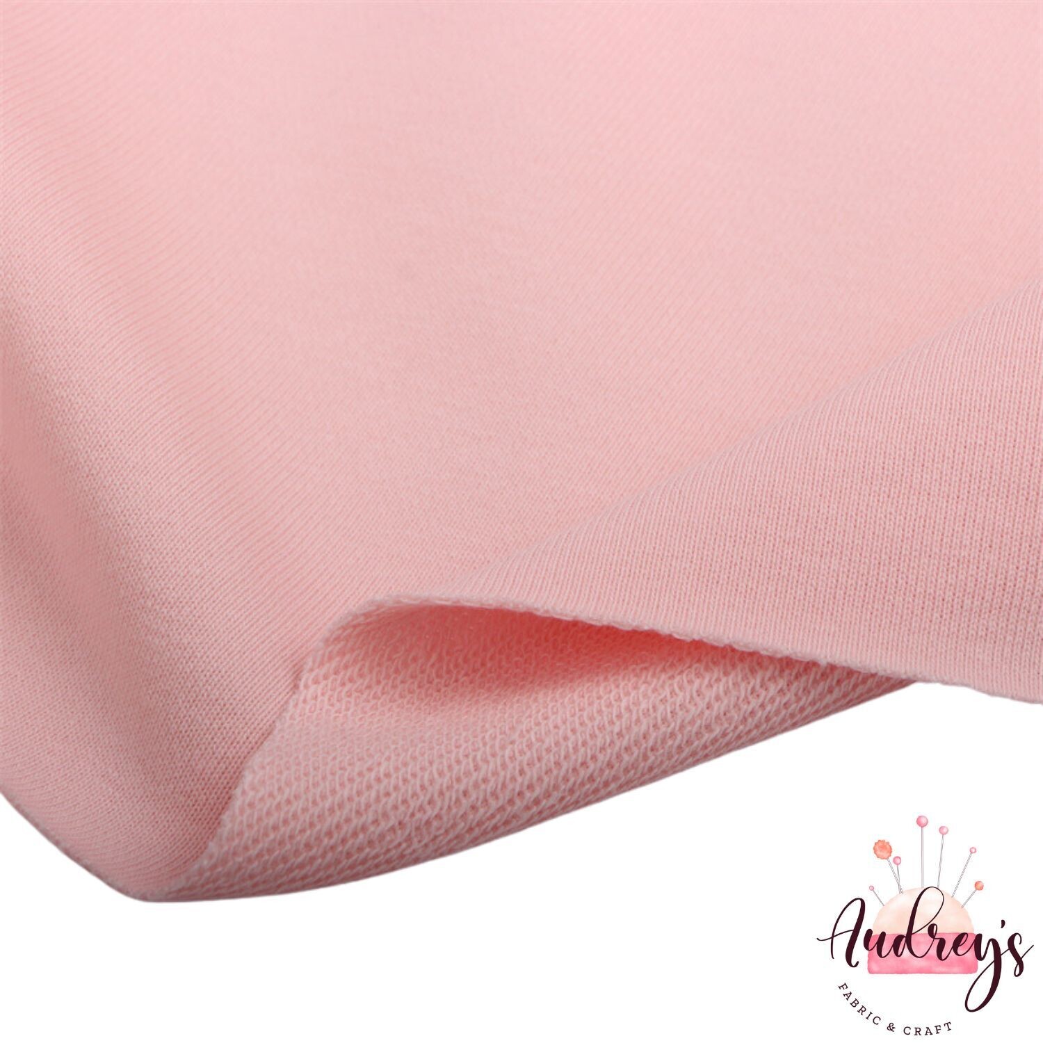 Candy Pink | Cotton French Terry Solids, 260gsm | 190cm Wide