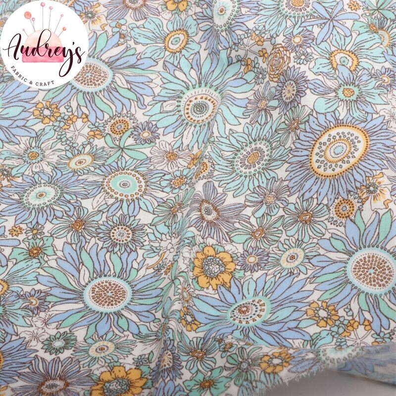 Estelle, Floral | Double Gauze Muslin | 148cm wide