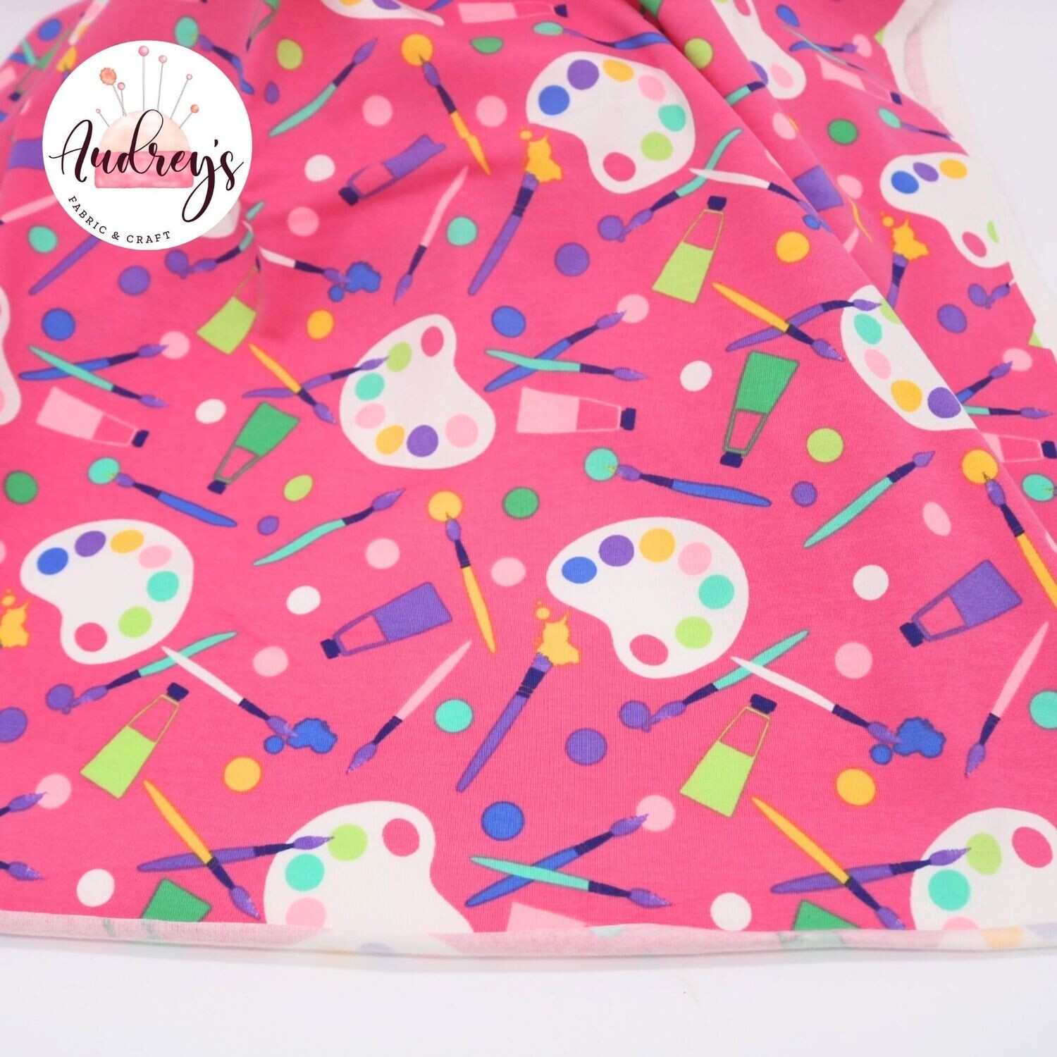 Artist, Pink | Cotton Lycra, 240gsm | 160cm Wide