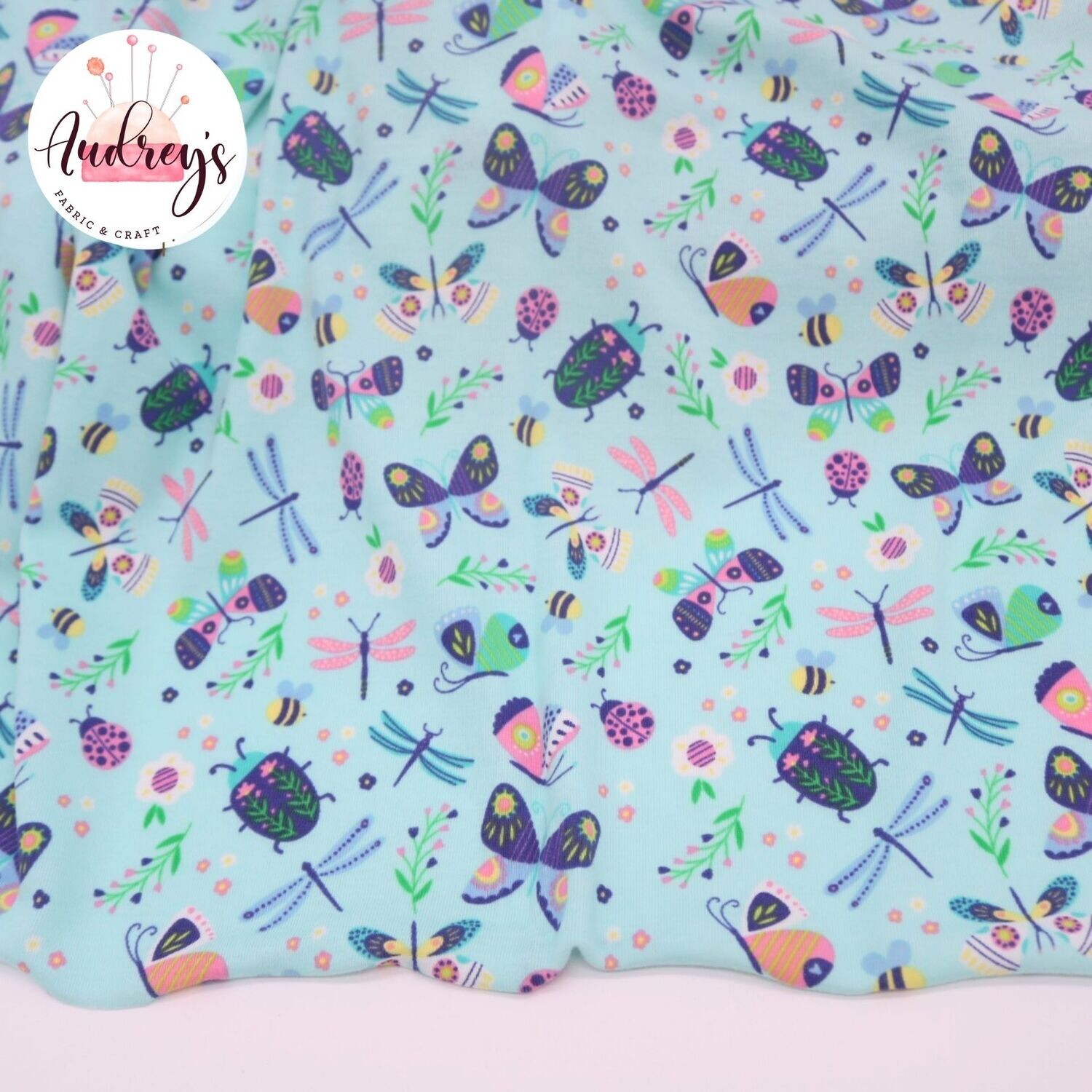 Floral Bugs | Cotton Lycra, 200gsm | 170cm Wide