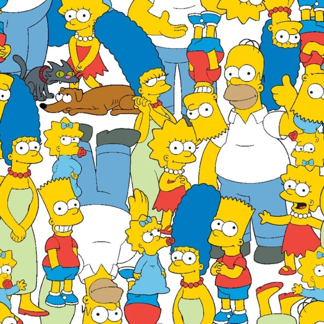Simpsons Allover | Licensed Quilting Cotton | 112cm Wide