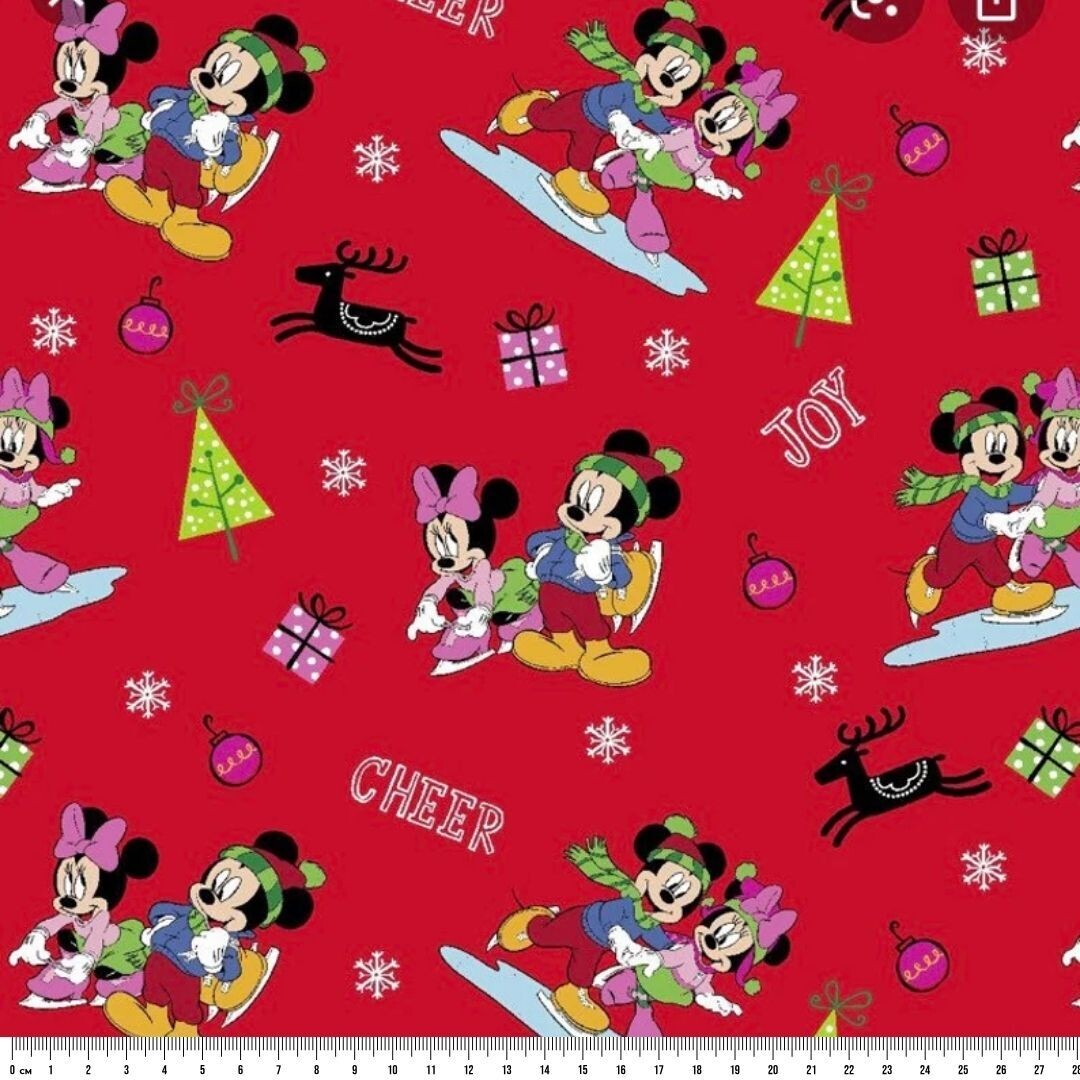 Home for Christmas, Mickey | Licensed Quilting Cotton | 112cm Wide