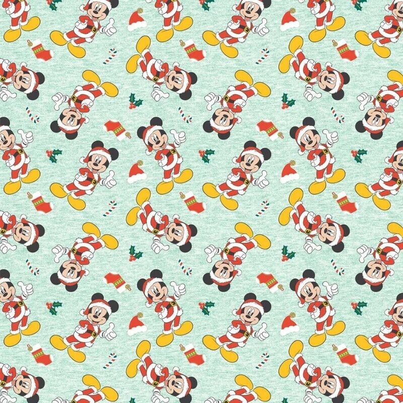 Mickey Christmas, Heather | Licensed Quilting Cotton | 112cm Wide