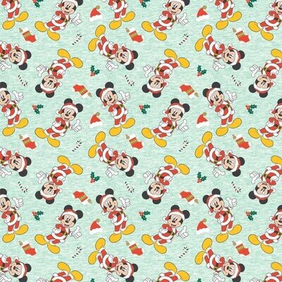 Mickey Christmas, Heather | Licensed Quilting Cotton | 112cm Wide