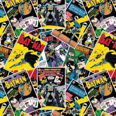 Batman Comic Stack | Licensed Quilting Cotton | 112cm Wide