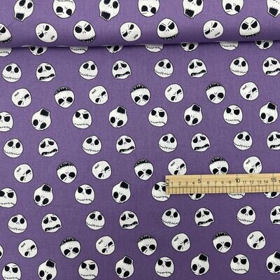 Jack Skellington Tossed Heads | Licensed Quilting Cotton | 112cm wide