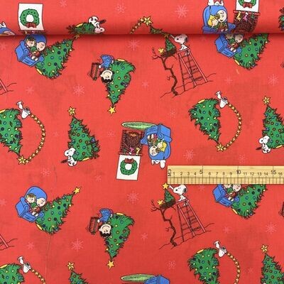 Snoopy & Charlie's Christmas | Licensed Quilting Cotton | 112cm Wide
