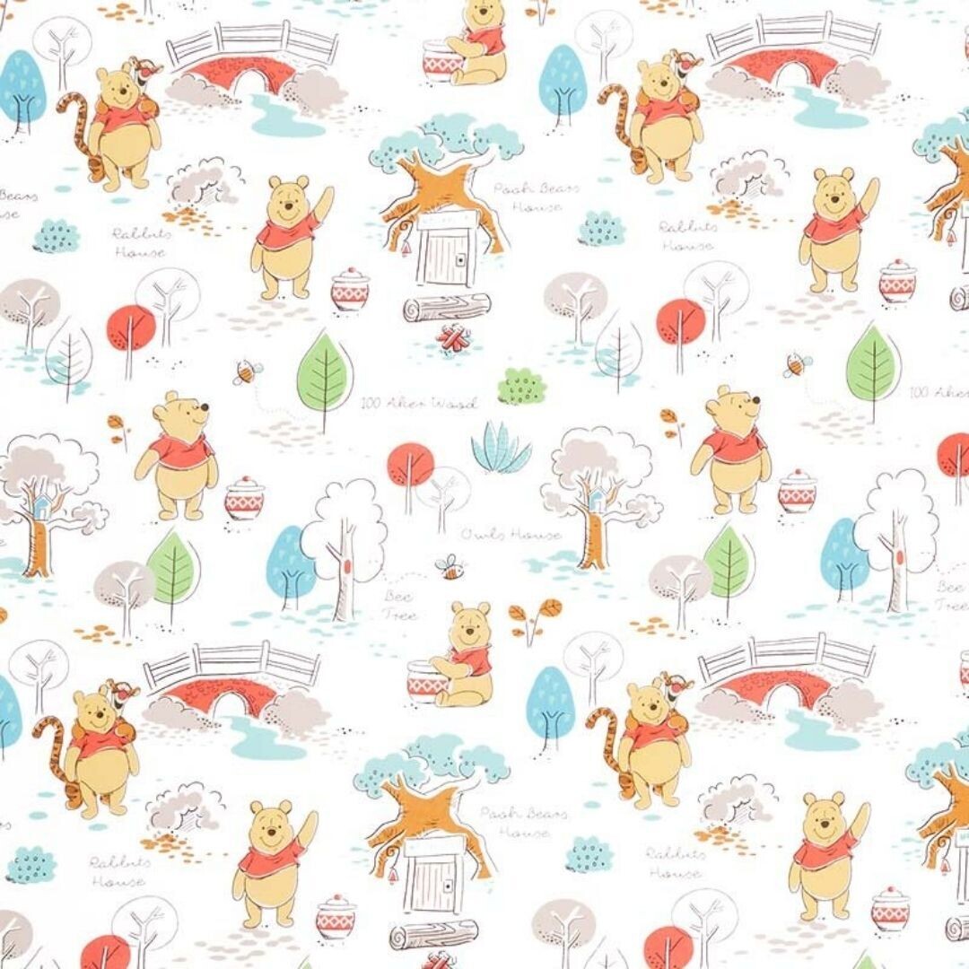 Winnie the Pooh, Little World | Licensed Quilting Cotton | 112cm Wide