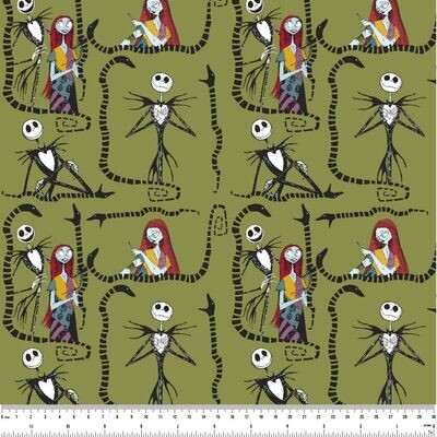 Jack & Sally Snake | Licensed Quilting Cotton | 112cm wide