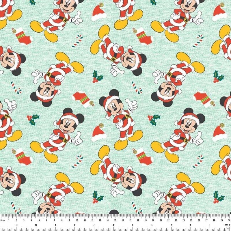 Mickey Christmas, Heather | Licensed Quilting Cotton | 112cm Wide