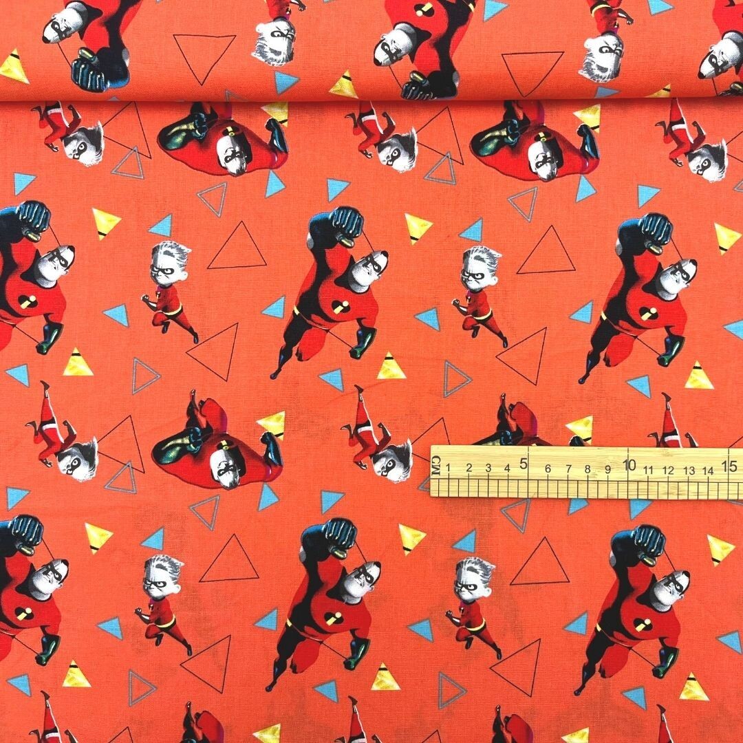 Mr Incredible &amp; Dash | Licensed Quilting Cotton | 112cm Wide