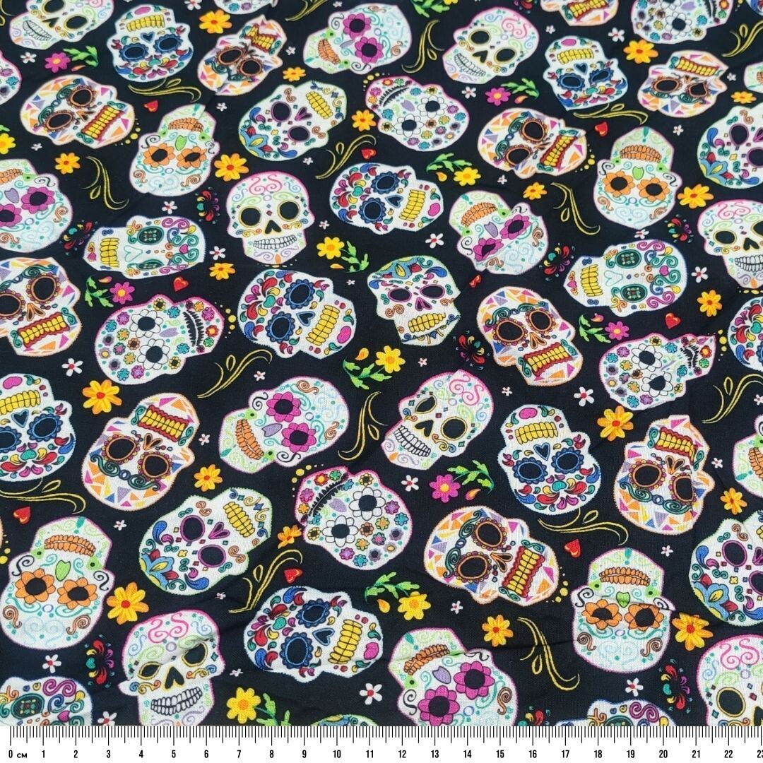 Day of the Dead, Sugar Skulls | Quilting Cotton | 145cm wide