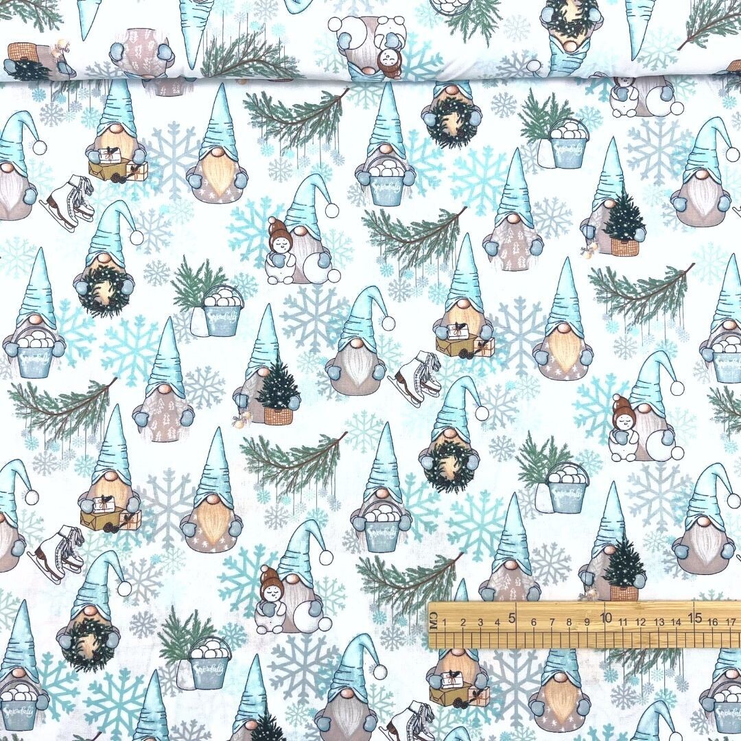 Snow Gnomes | Quilting Cotton | 145cm Wide