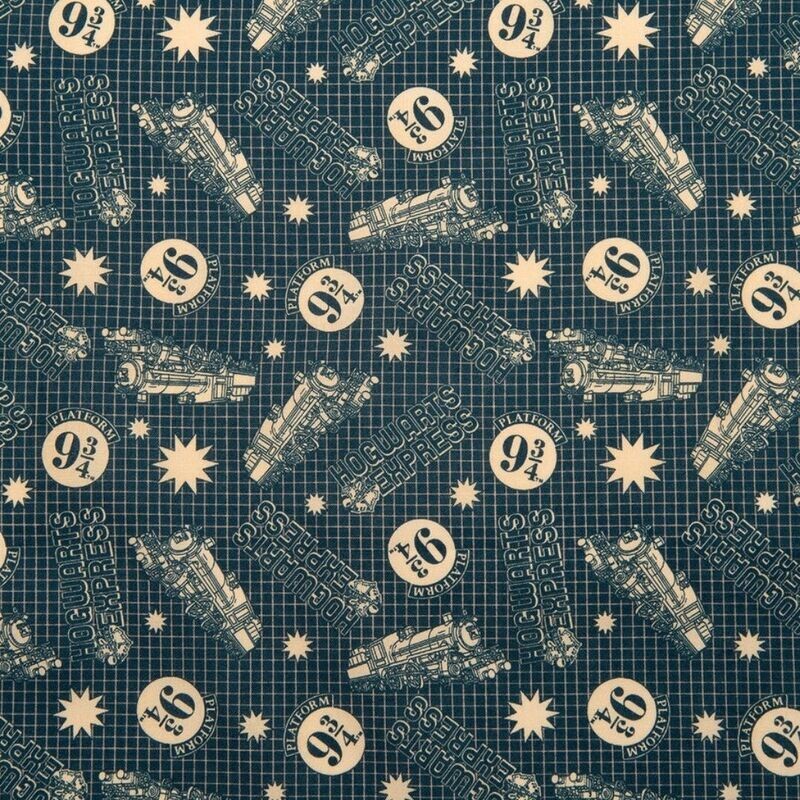 Harry Potter, Hogwarts Express Grid | Licensed Quilting Cotton | 112cm Wide
