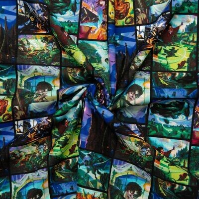 Harry Potter, Scene Frames | Licensed Quilting Cotton | 112cm Wide