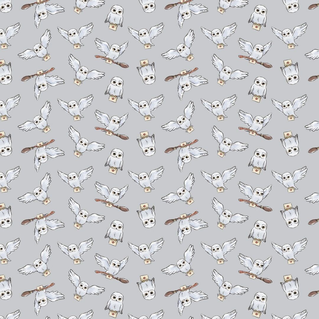 Hedwig Grey, Harry Potter | Licensed Quilting Cotton | 112cm wide