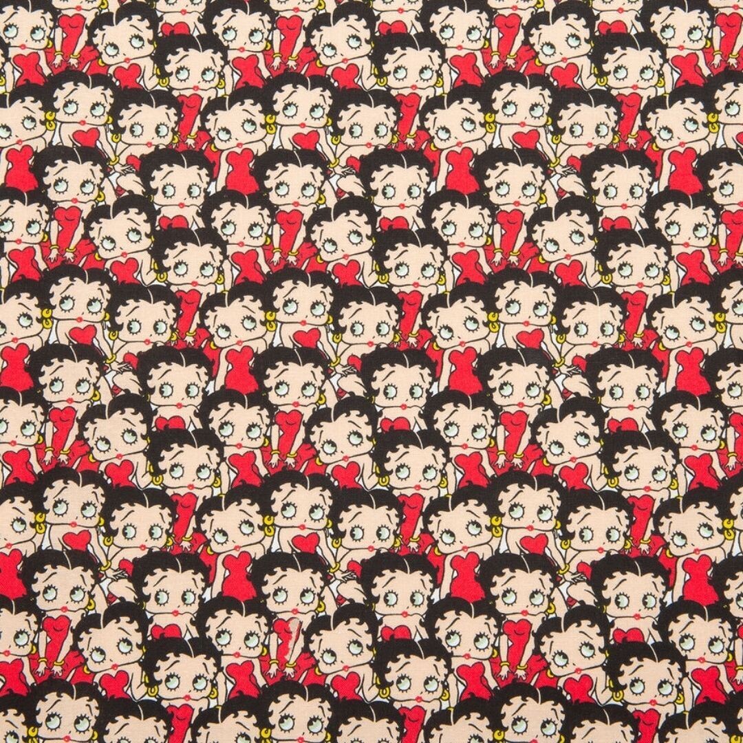 Betty Boop Packed | Licensed Quilting Cotton | 112cm Wide