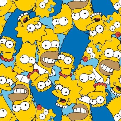 Simpsons Allover | Licensed Quilting Cotton | 112cm Wide
