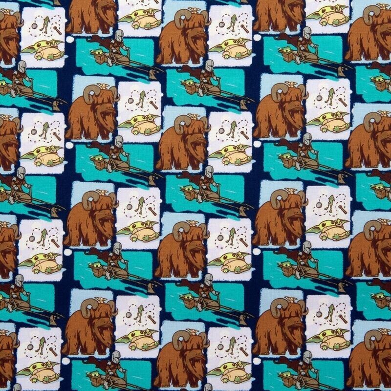 Baby Yoda Grogu, Paint Memories | Licensed Quilting Cotton | 112cm wide