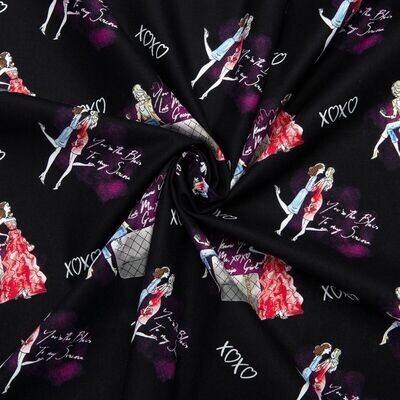 Gossip Girl, XOXO | Licensed Quilting Cotton | 112cm Wide