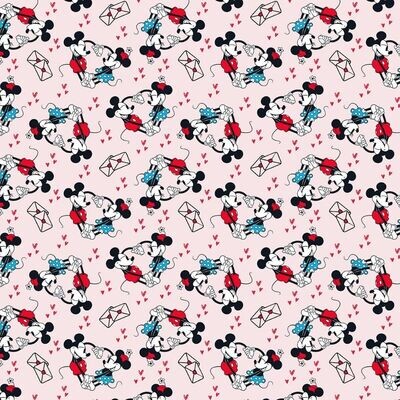 Mickey & Minnie, Arm Hearts | Licensed Quilting Cotton | 112cm wide