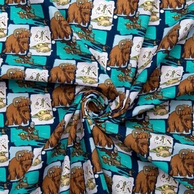 Baby Yoda Grogu, Paint Memories | Licensed Quilting Cotton | 112cm wide