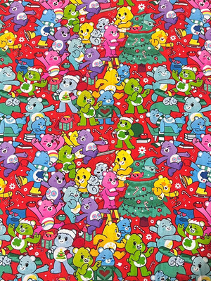 Carebears Xmas Stacked | Licensed Quilting Cotton | 145cm Wide