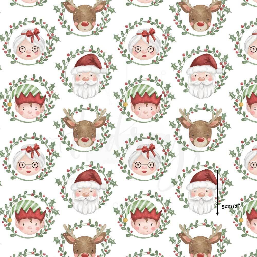 Jolly Christmas, Wreaths | Digital-Print Cotton Lycra 240gsm | 150cm wide