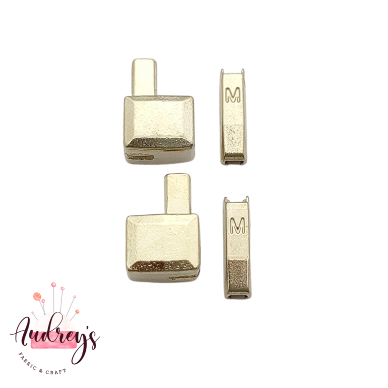 Gold, 2 Sizes | Zipper Box Stopper &amp; Pin | 5 Sets
