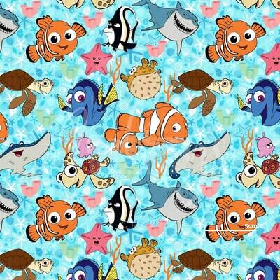 Nemo &amp; Friends | Digital Print Custom Cotton Woven | 145cm wide