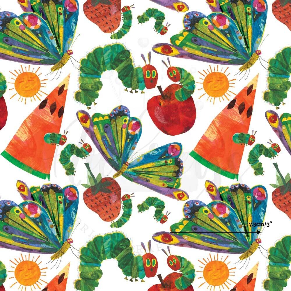 Hungry Caterpillar, Allover | Digital Print Custom Cotton Woven | 145cm wide